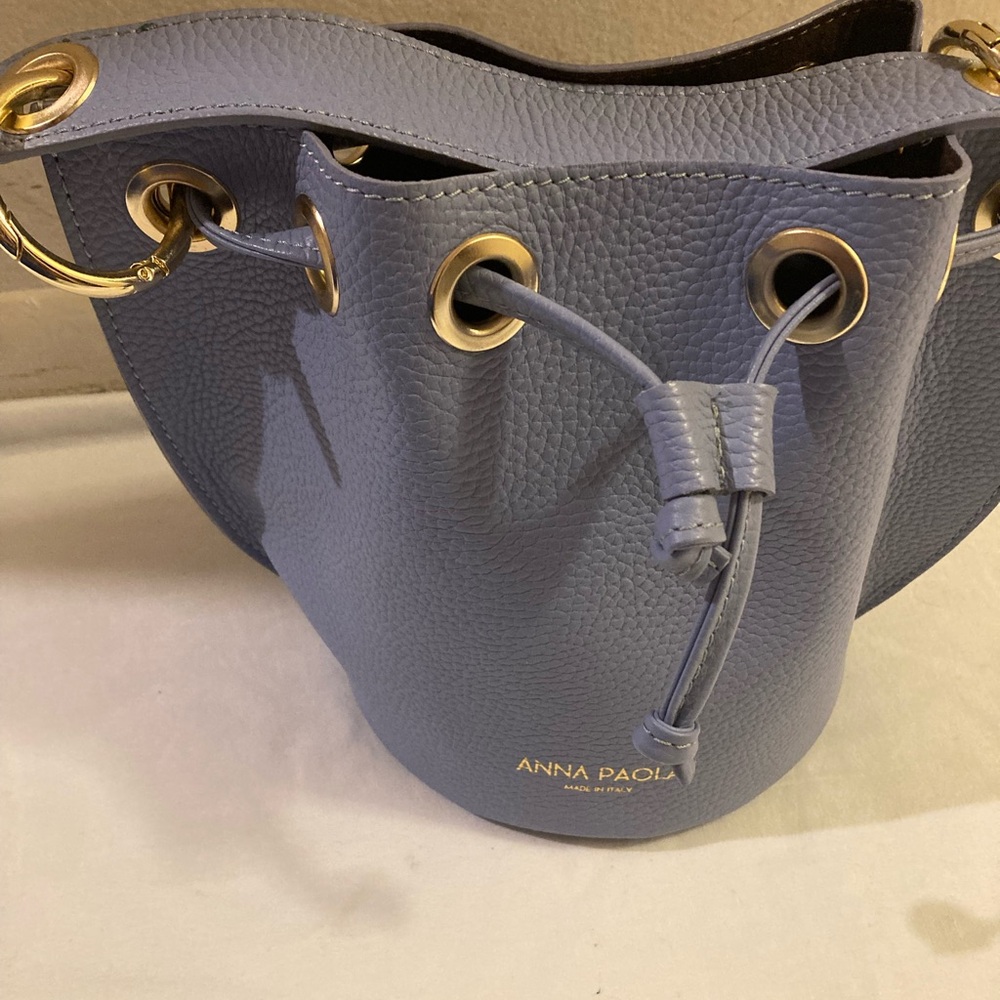 Blue Anna Paola Bucket Bag